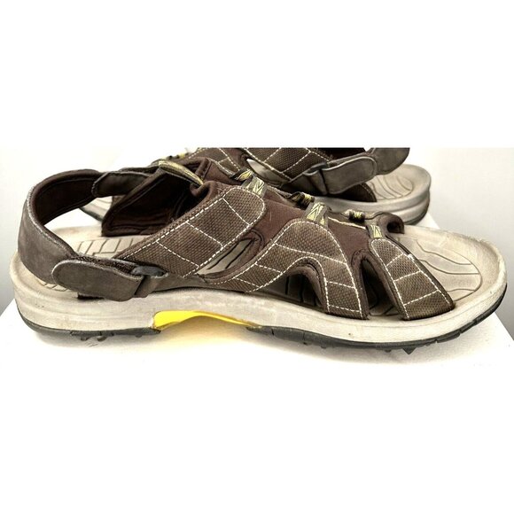 FJ Footjoy Mens Golf Sandals Greenjoy 45697 Soft Spike Adjustable Brown Size 12M - Picture 4 of 9